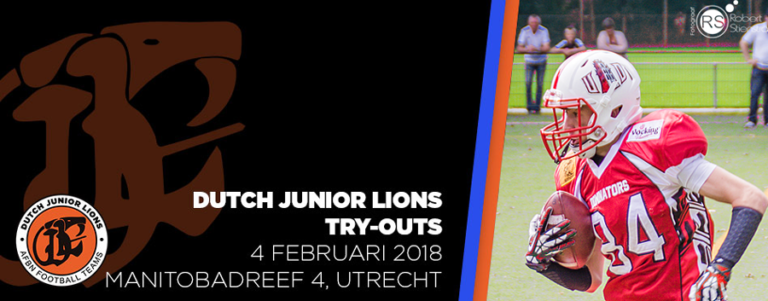 Dutch Junior Lions training in Utrecht op Super Bowl Sunday